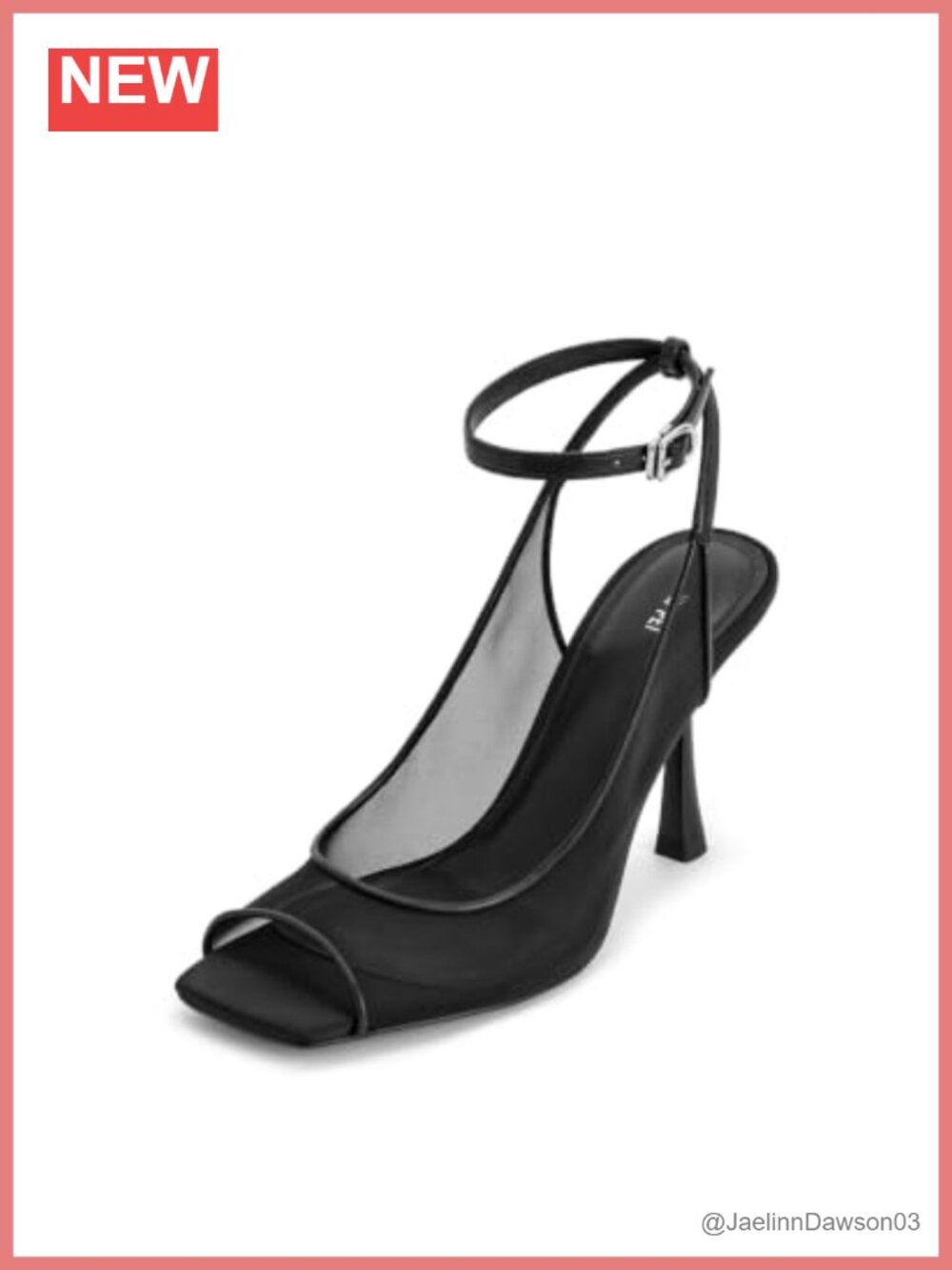 Mesh Slingback Heeled Sandals Open Toe Ankle Strap Dressy Party Shoes